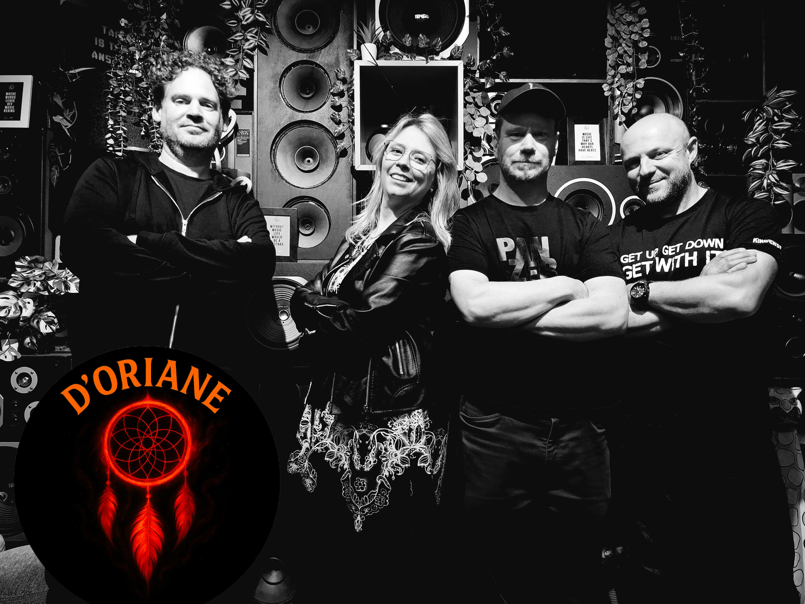 D´Oriane band pic Michael, D´O, Stijn, Steph
